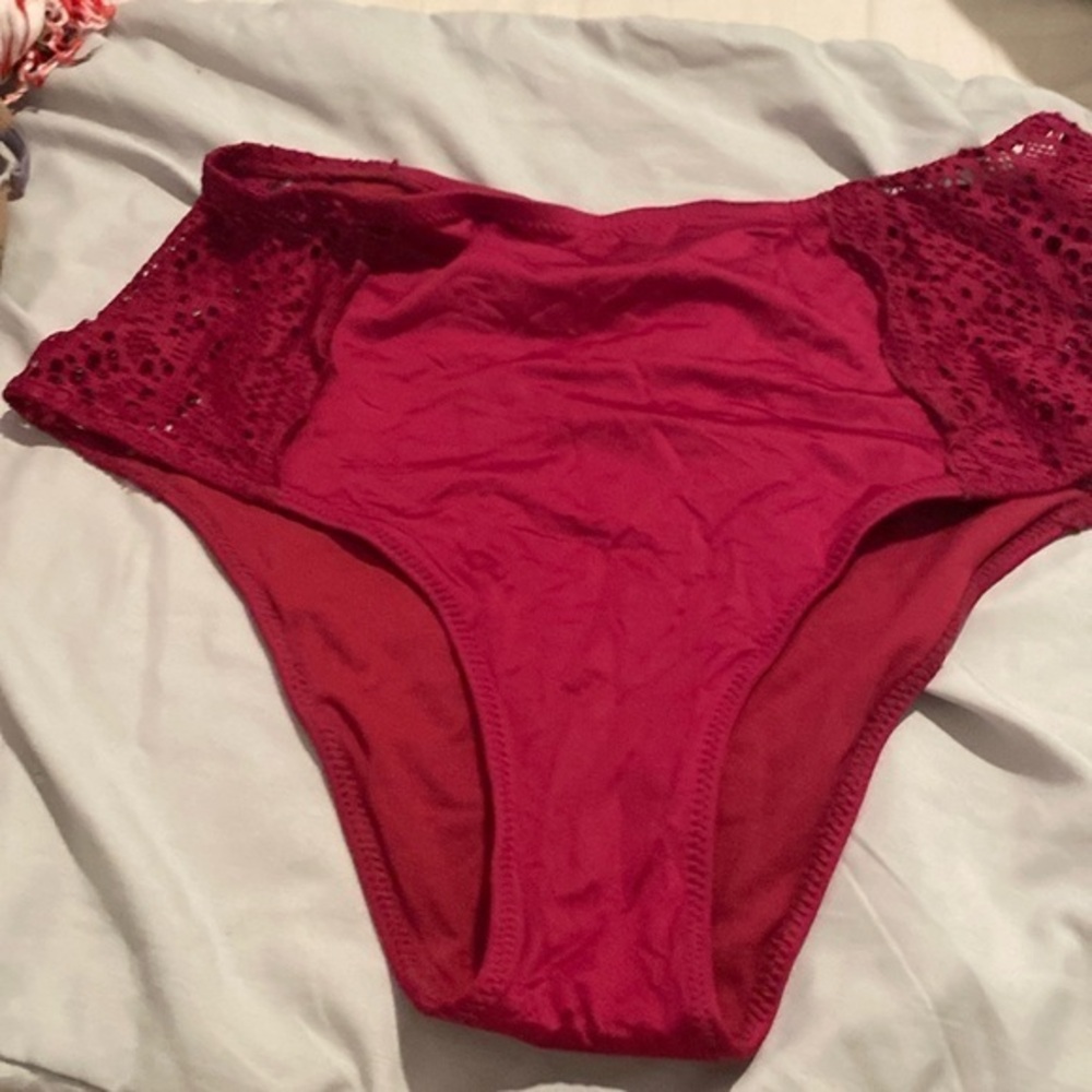 Xhilaration High Waisted Red Bikini Swim Bottom